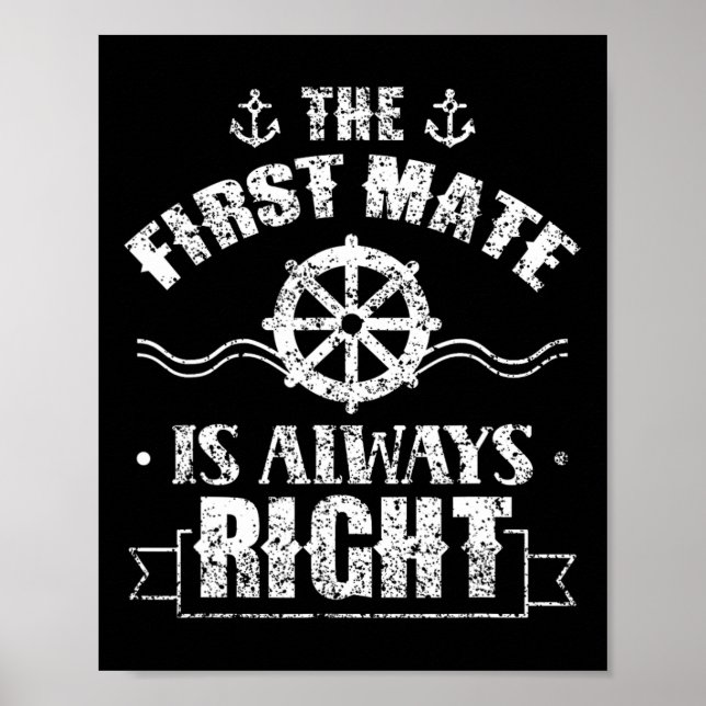 Der Erste Offizier hat immer recht Schiff Boot Mee Poster (Vorne)