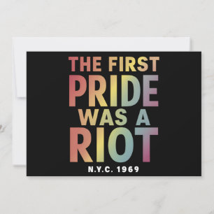 Der erste Stolz war ein Riot LGBT Gay Ally Rainbow Einladung