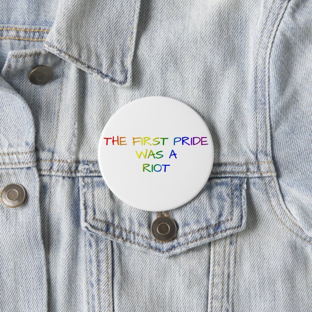 Der erste Stolz war ein Riot - LGBTQ+ Design Button (Beispiel)