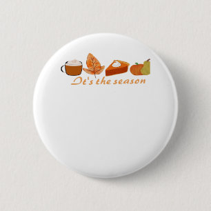 Der erste Tag des Herbstes Hallo Fall Button