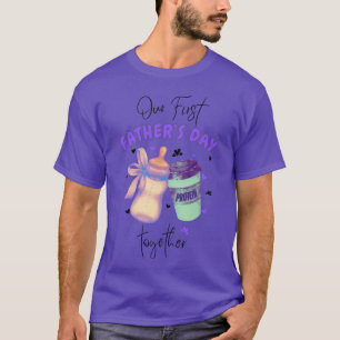 Der erste Tag des Vaters - Matching Outfit/Lila T-Shirt