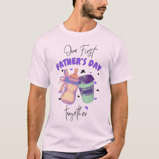 Der erste Tag des Vaters - Matching Outfit/Lila T-Shirt