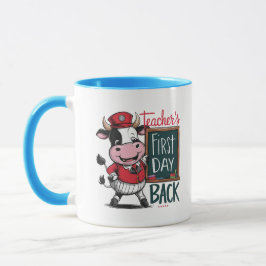 Der erste Tag zurück. Zurück zum Schuldesign Tasse