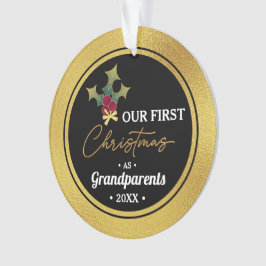 Der erste Weihnachtsakrylkreis der Großeltern Ornament