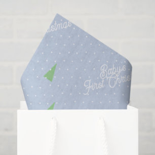 Der erste Weihnachtsbaum von Baby Blue Polka Dots Seidenpapier