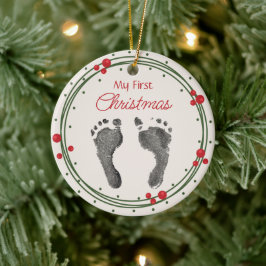 Der erste Weihnachtsbrand für Ihr Baby Keramik Ornament