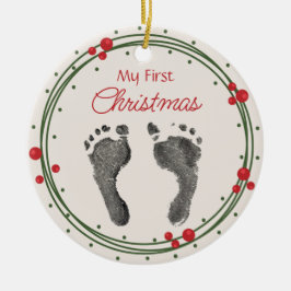 Der erste Weihnachtsbrand für Ihr Baby Keramik Ornament