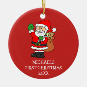 Der erste Weihnachtsmann-Cartoon des Babys Persona Keramik Ornament