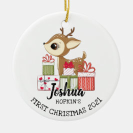 Der erste Weihnachtsmann des Babys Niedlich Keramik Ornament
