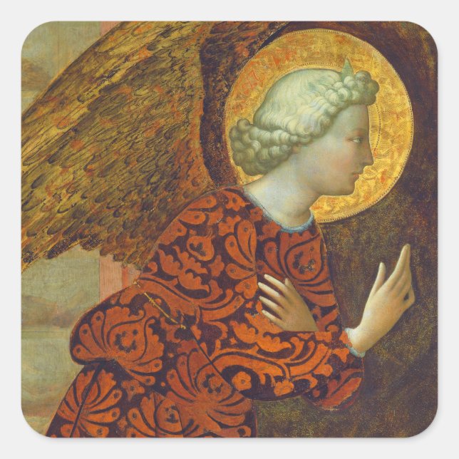 Der Erzengel Gabriel, c. 1430 (Tempera auf Panel) Quadratischer Aufkleber (Vorderseite)