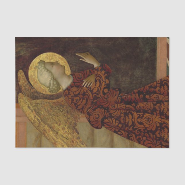 Der Erzengel Gabriel von Masolino da Panicale Seidenpapier (Vorderseite)