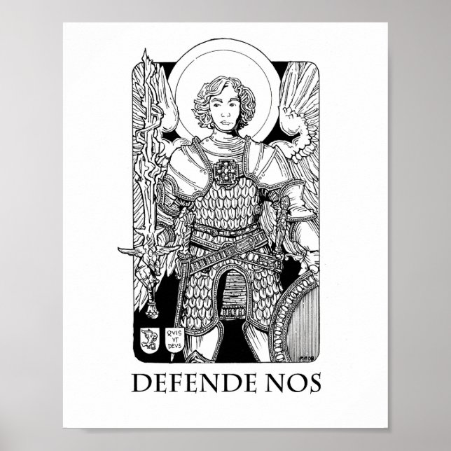Der Erzengel Michael 8" x 10" Print Poster (Vorne)
