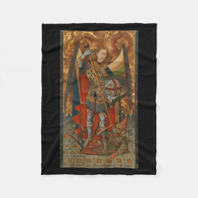 Der Erzengel Michael besiegt Satan Christus Fleecedecke (Vorderseite)