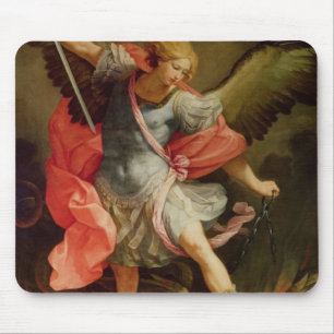 Der Erzengel Michael, der Satan besiegt Mousepad