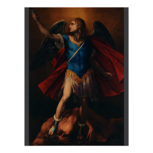 Der Erzengel Michael von Cavaliere d'Arpino Poster