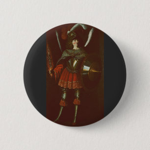 Der Erzengel Michael von Francisco de Zurbarán Button