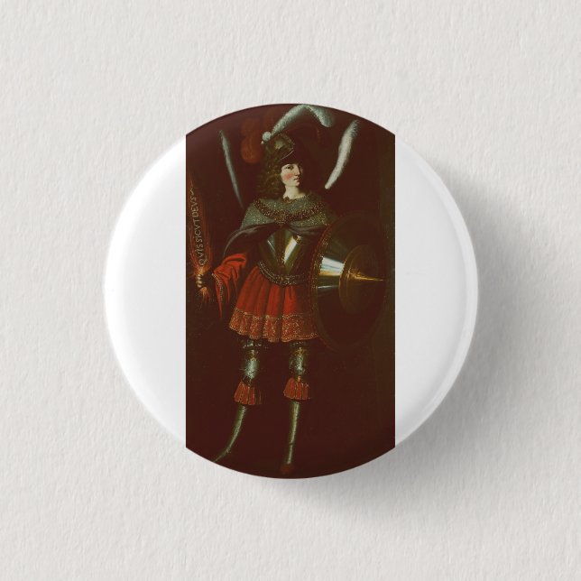 Der Erzengel Michael von Francisco de Zurbarán Button (Vorderseite)