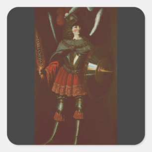 Der Erzengel Michael von Francisco de Zurbarán Quadratischer Aufkleber