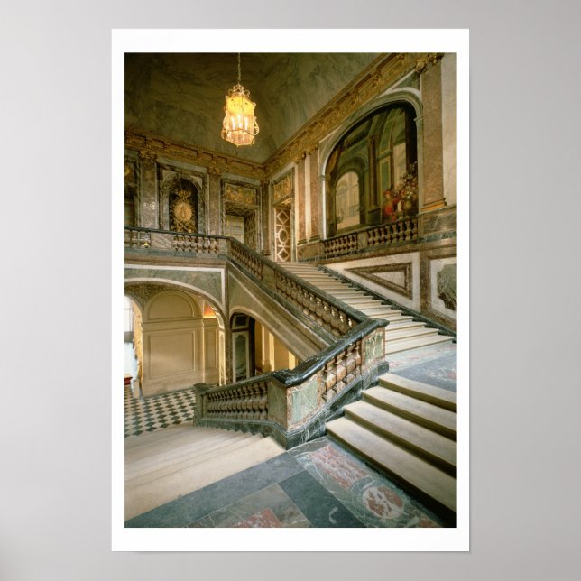 Der Escalier de la Reine (Königstreppe) 1680 Poster (Vorne)