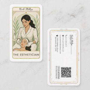 Der Esthetiker Hautpflege-Tarot Social Media QR Visitenkarte