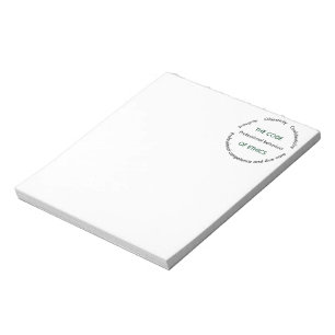 "Der Ethikkodex - 5 Grundprinzipien " Notizblock