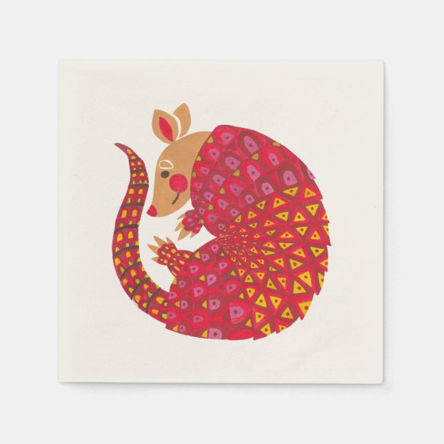 Der ethnische Armadillo Serviette (Vorderseite)
