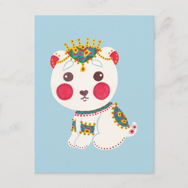 Der ethnische Polarbär Postkarte (Vorderseite)