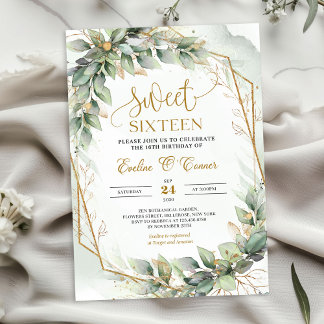 Der Eukalyptus und der Goldmedaille 16 . Geburtsta Einladung