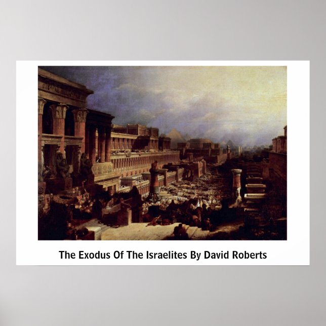 Der Exodus der Israeliten durch David Roberts Poster (Vorne)