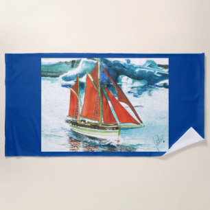 Der Eyrún macht für offenes Wasser Strandtuch