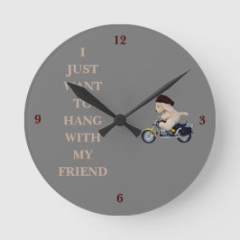 Der Fahrer - Runde Wanduhr