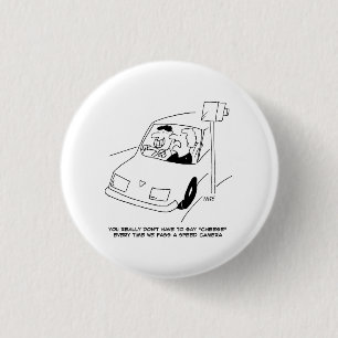 Der Fahrer sagt Käse, wenn er eine Geschwindigkeit Button