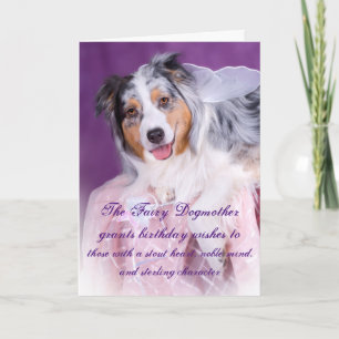 Der Fairy-Dogmatratze-Funny fügt einen Namen Gebur Karte