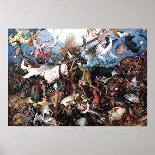 Der Fall der Engel der Rebellen durch Pieter Brueg Poster