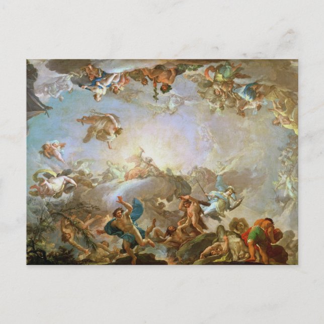 Der Fall der Giganten, die Olympus anfing, 1764 (o Postkarte (Vorderseite)