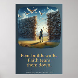Der Fall der Mauern gelassen Poster