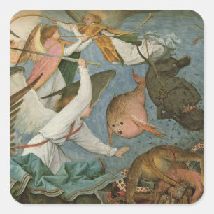 Der Fall der Rebellenengel, 1562 Quadratischer Aufkleber
