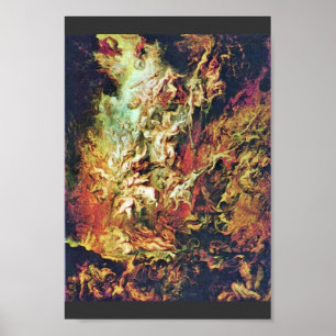 Der Fall der Verdammten durch Rubens Peter Paul Poster