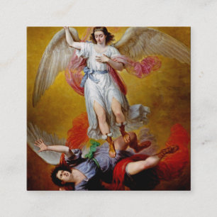 Der Fall des Luzifer von Antonio Maria Esquivel Quadratische Visitenkarte