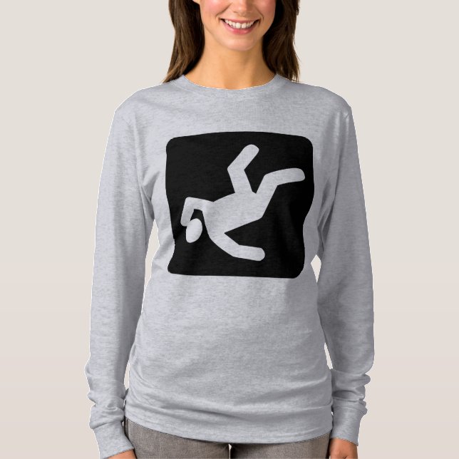 Der Fall des Menschen - schwarz T-Shirt (Vorderseite)