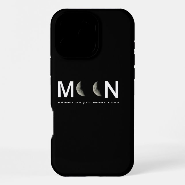 Der Fall des Schwarznachts-Mond iPhone 16 Pro Max Hülle (Rückseite)
