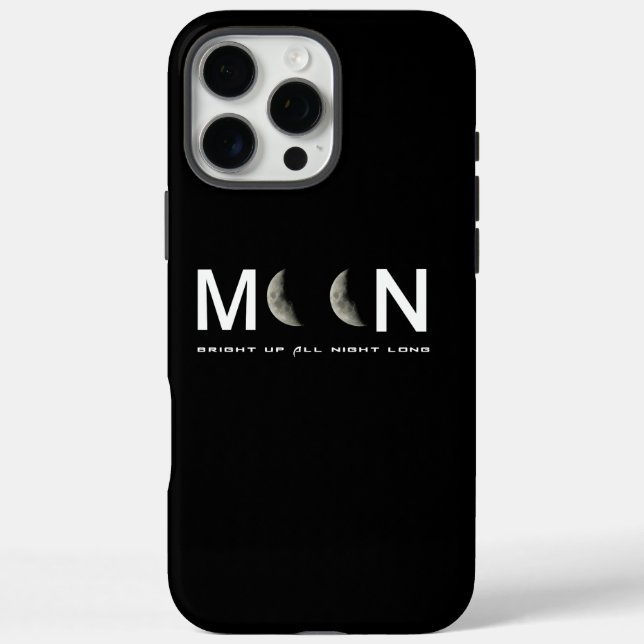 Der Fall des Schwarznachts-Mond iPhone 16 Pro Max Hülle (Rückseite)