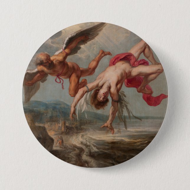 Der Fall Ikarus (von Jakob Peter Gowy) Button (Vorderseite)