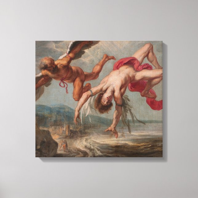Der Fall Ikarus (von Jakob Peter Gowy) Leinwanddruck (Vorderseite)