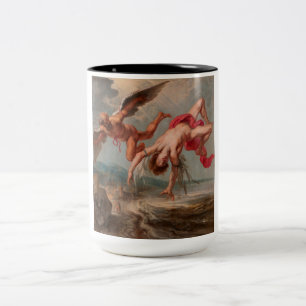 Der Fall Ikarus (von Jakob Peter Gowy) Zweifarbige Tasse