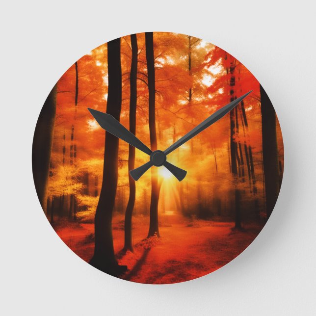 Der Fall im Hinterwald Runde Wanduhr (Vorderseite)