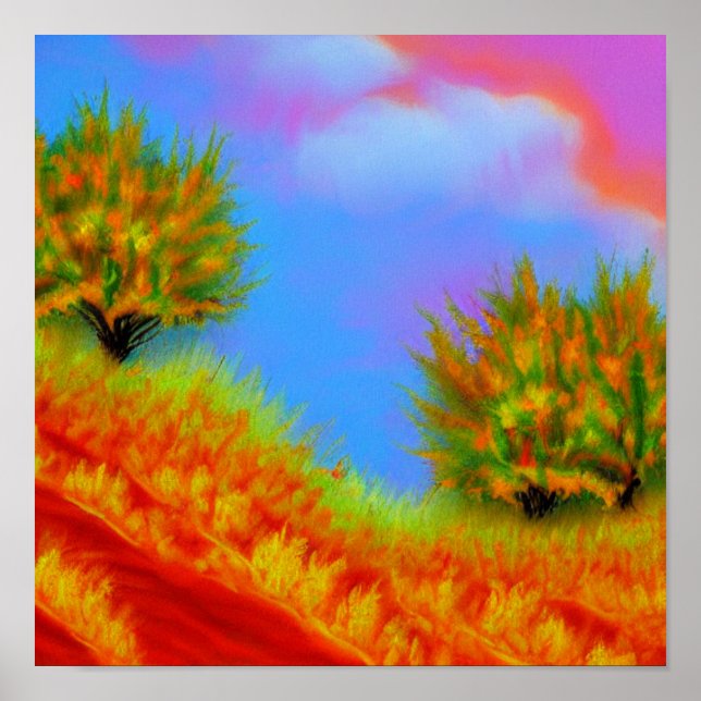 Der Fall in der Wolkenposter Poster (Vorne)