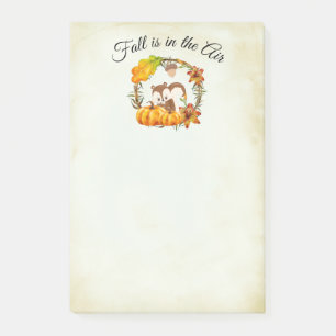 Der Fall ist in der Luft Eichhörnchen & Kürbiskins Post-it Klebezettel