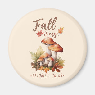 Der Fall ist meine Lieblingsfarbe - Pilze und Blät Magnet