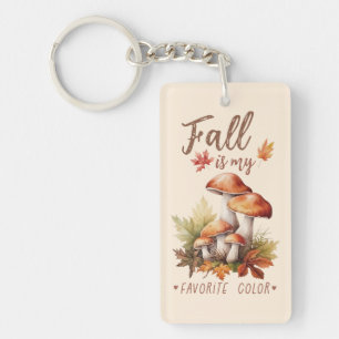 Der Fall ist meine Lieblingsfarbe - Pilze und Blät Schlüsselanhänger